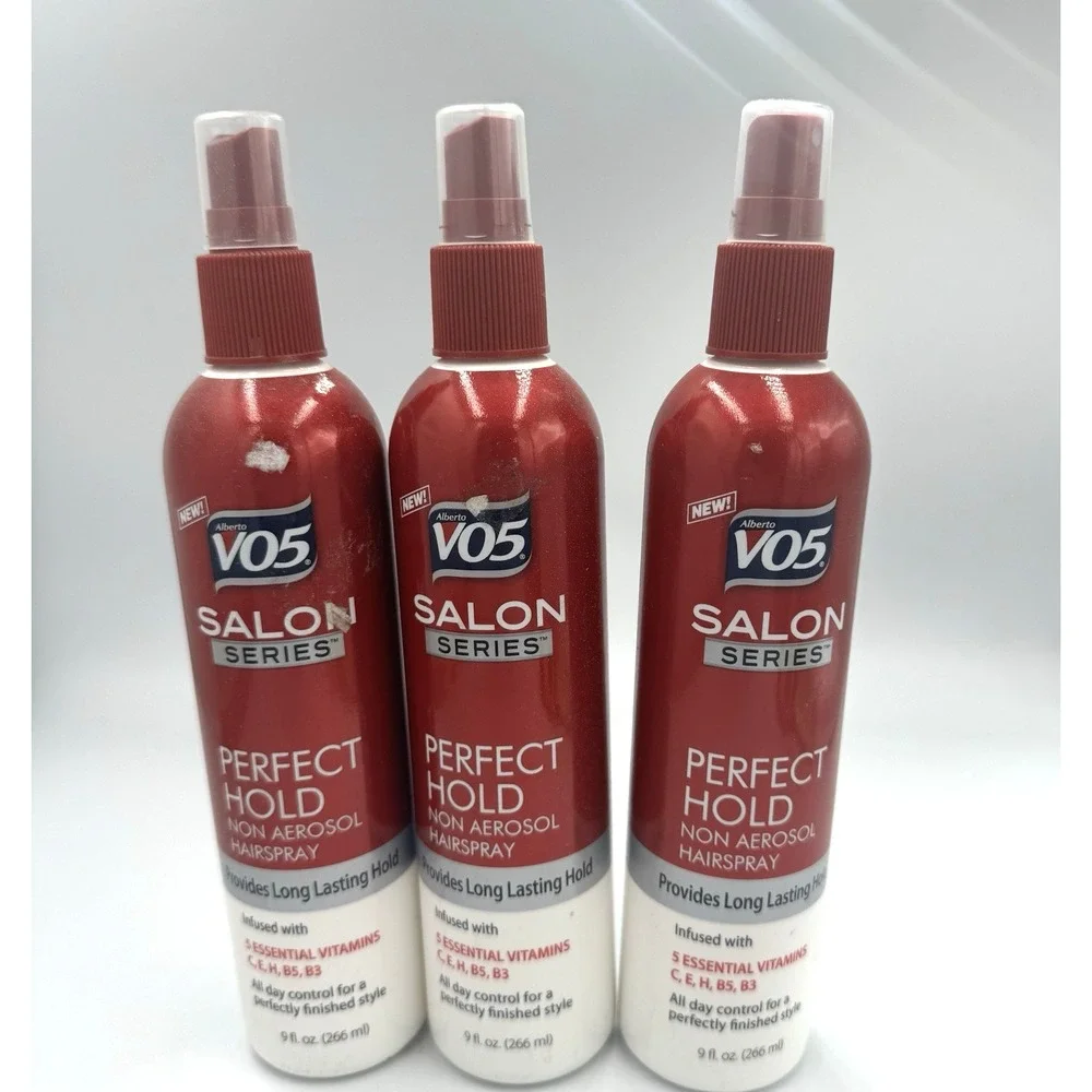 3 Pk Alberto VO5 Salon Series Perfect Hold Non‎ Aerosol Vitamin B3 Hairspray 9oz